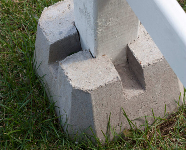 Deck Block, Takes 4 x 4 Post - Concrete Blocks - The Home