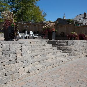 Backyard area of a home using AB Abbey Blend brick