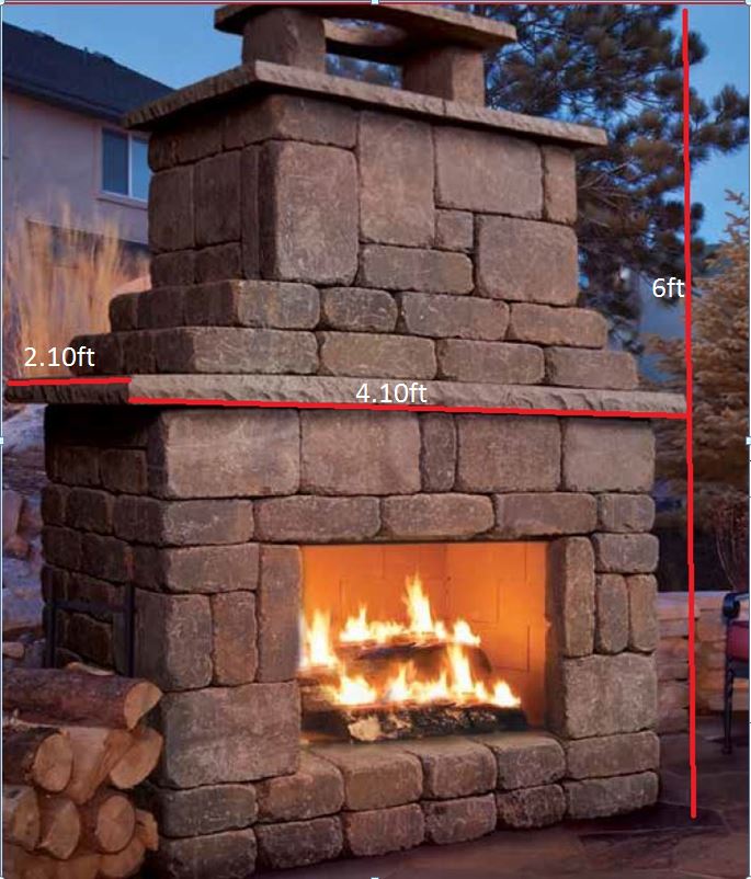 Brooklyn Fire Place Kit Shaw Brick, Outdoor Fireplace Canada